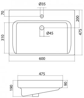 Мебельная раковина Santek Тигода 60см белый 00000006215
